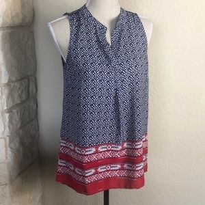 Red white and blue sleeveless top